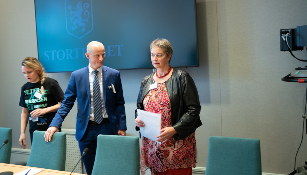 — Denne omstillingen er vanskelig for de ansatte, sier rektor ved Nord universitet, Hanne Solheim Hansen. Illustrasjonsbilde fra da det var høring om saken på Stortinget. — Denne omstillingen er vanskelig for de ansatte, sier rektor ved Nord universitet, Hanne Solheim Hansen. Illustrasjonsbilde fra da det var høring om saken på Stortinget.