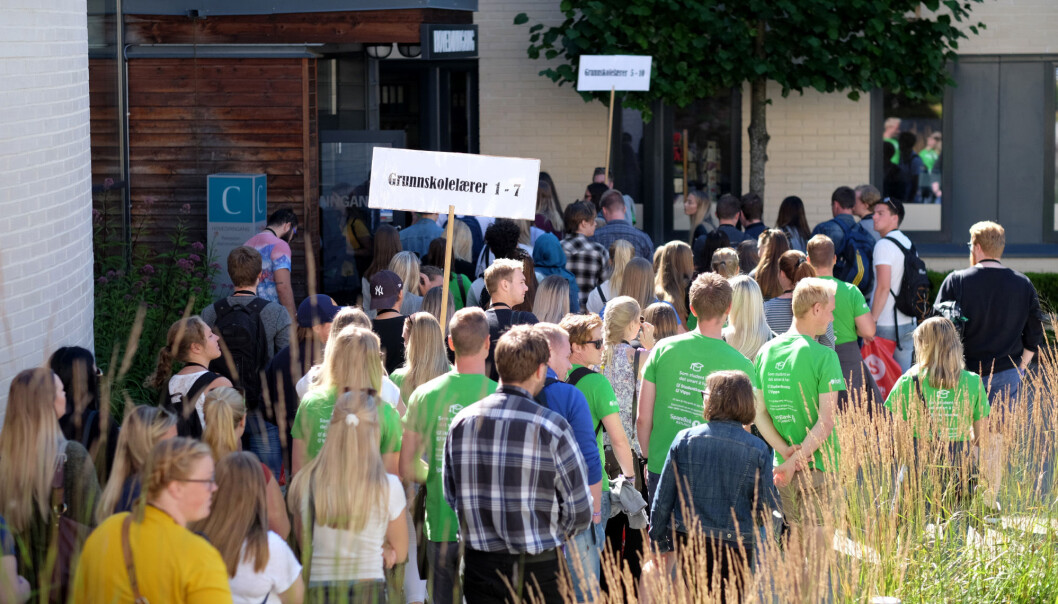 Høgskolen i Innlandet, her fotografert under studiestarten i 2020, har planer om en gang å bli universitet. Men noe universitetsnavn har de foreløpig ikke diskutert, ifølge rektor Peer Jacob Svenkerud. Høgskolen i Innlandet, her fotografert under studiestarten i 2020, har planer om en gang å bli universitet. Men noe universitetsnavn har de foreløpig ikke diskutert, ifølge rektor Peer Jacob Svenkerud.