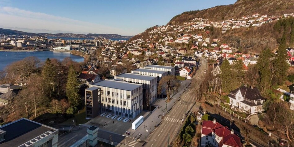 Helge Holgersen uttrykker bekymring over at Det psykologiske fakultet ved UiB planlegger å kutte ned på klinisk praksis i profesjonsstudiet. Begrunnelsen er plassmangel i de nye lokalene i Alrek Helseklynge (på bildet). Foto/ill.: Studie Gohde/b + b Arkitekter Helge Holgersen uttrykker bekymring over at Det psykologiske fakultet ved UiB planlegger å kutte ned på klinisk praksis i profesjonsstudiet. Begrunnelsen er plassmangel i de nye lokalene i Alrek Helseklynge (på bildet). Foto/ill.: Studie Gohde/b + b Arkitekter
