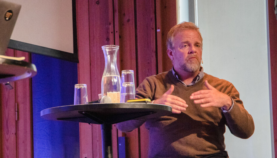 — Dette er symptomatisk for hvordan disse debattene foregår, sier advokat Jon Wessel-Aas. Foto: Anna Jakobsen/Nordiske Mediedager — Dette er symptomatisk for hvordan disse debattene foregår, sier advokat Jon Wessel-Aas. Foto: Anna Jakobsen/Nordiske Mediedager
