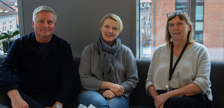 Dag Gunnar Stubberud, Kristin Flatlandsmo og Berit Valeberg jobber alle med masterutdanningen i anestesisykepleie ved OsloMet. Pilestredet, der de jobber, kan bli utsatt for en arealeffektivisering, hvis OsloMet følger rådet til et konsulentselskap. Foto: Anne Skifjeld Dag Gunnar Stubberud, Kristin Flatlandsmo og Berit Valeberg jobber alle med masterutdanningen i anestesisykepleie ved OsloMet. Pilestredet, der de jobber, kan bli utsatt for en arealeffektivisering, hvis OsloMet følger rådet til et konsulentselskap. Foto: Anne Skifjeld