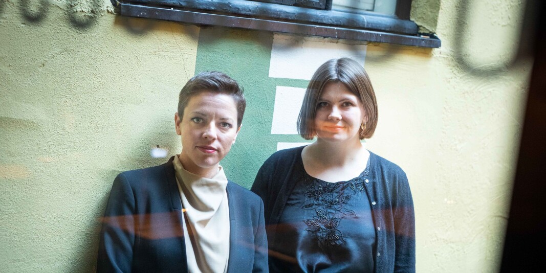 Forsker Haley McEwen og SAIH-leder Sunniva Folgen Høiskar. Forsker Haley McEwen og SAIH-leder Sunniva Folgen Høiskar.