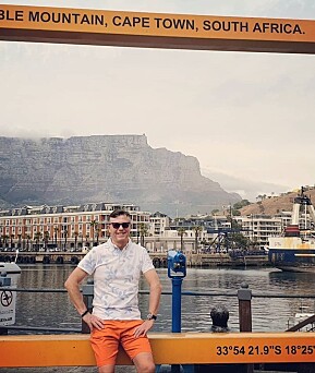 En fridag, fikk rektor Dag Rune Olsen i Sør-Afrika før det daglige programmet begynte. Nå må han i karantene. Foto: privat En fridag, fikk rektor Dag Rune Olsen i Sør-Afrika før det daglige programmet begynte. Nå må han i karantene. Foto: privat