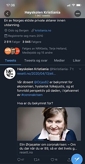 Her er skjermdump av meldingen som ble slettet. Her er skjermdump av meldingen som ble slettet.