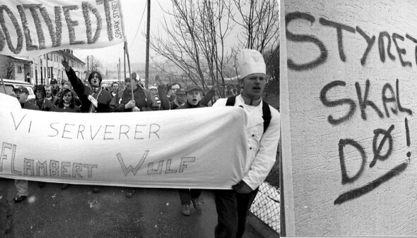 Ironi vs Idioti. Grafitti utenfor styrerommet. Ironi vs Idioti. Grafitti utenfor styrerommet.