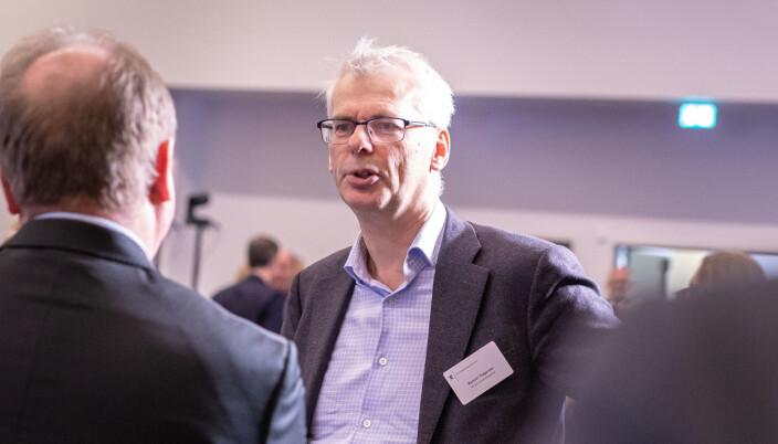 Rektor Øystein Thøgersen, her på kontaktkonferansen 2020 på ingeniørenes hus i Oslo. Rektor Øystein Thøgersen, her på kontaktkonferansen 2020 på ingeniørenes hus i Oslo.