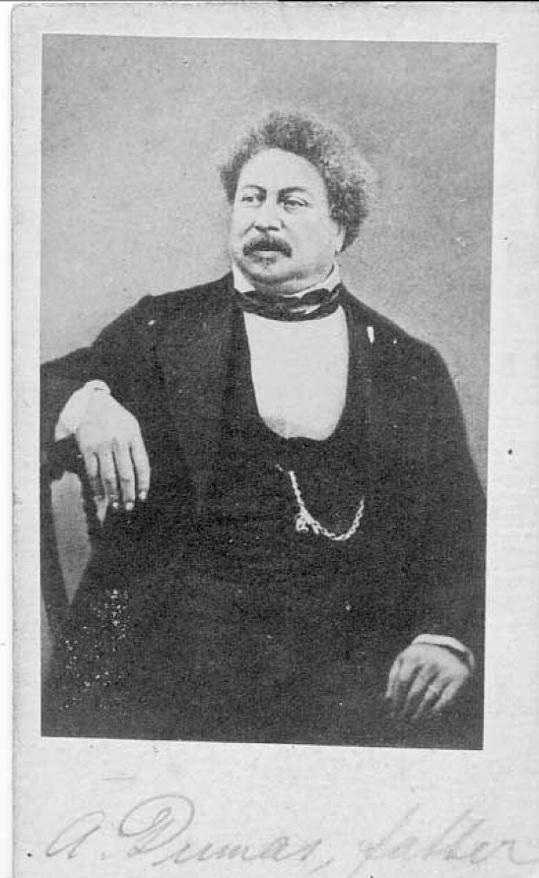 Alexander Dumas. Bildet fra Mathias Askevolds samling ved Billedsamlingen.