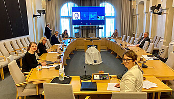 Koronakomiteen på Stortinget avga innstilling 20. april og flertallet gikk inn for å forlenge kriseloven i en måned. Komiteleder og stortingspresident Tone Wilhelmsen Trøen sitter nærmest i bildet. Koronakomiteen på Stortinget avga innstilling 20. april og flertallet gikk inn for å forlenge kriseloven i en måned. Komiteleder og stortingspresident Tone Wilhelmsen Trøen sitter nærmest i bildet.