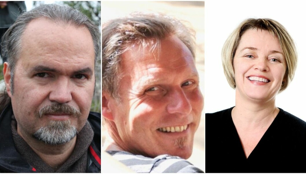 Kjetil Vikhamar Thengs (t.v.), Morten Heide og Anita Berge blir alle nye instituttleiarar ved Universitetet i Stavanger frå august av.