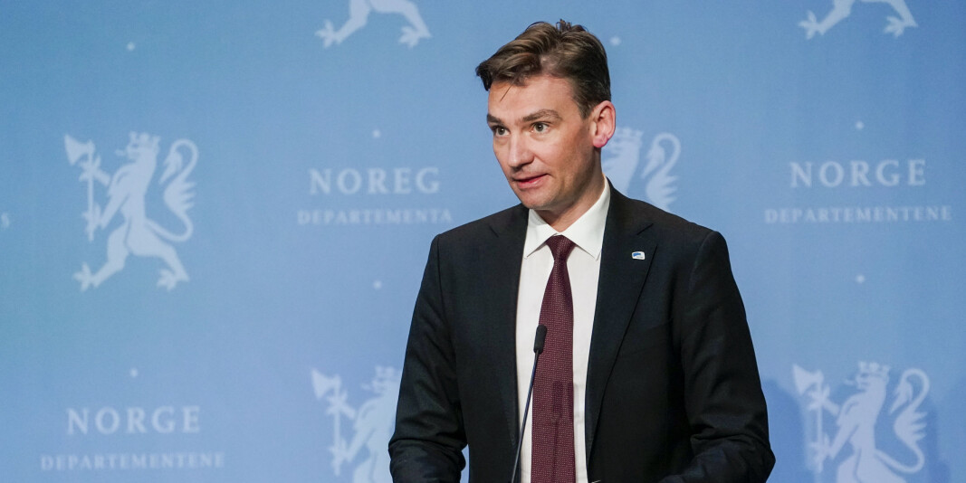 Forsknings- og høyere utdanningsminister Henrik Asheim under Regjeringens pressekonferanse om gjenåpning av samfunnet. Forsknings- og høyere utdanningsminister Henrik Asheim under Regjeringens pressekonferanse om gjenåpning av samfunnet.