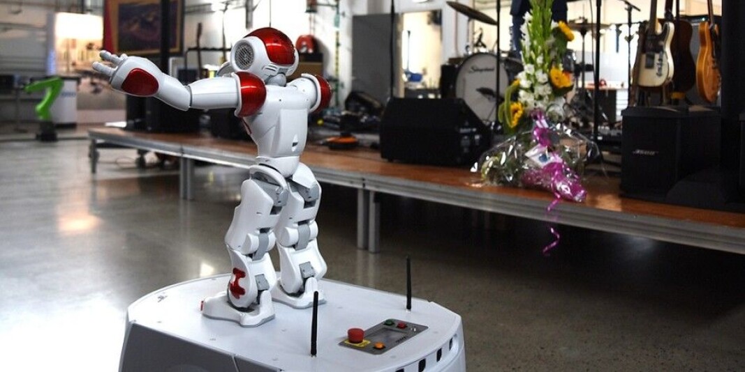 Universitetet i Agders campus i Grimstad har en egen robot-lab. Nå vil universitetet også kjøpe inn en cobot til e-helsesatsingen sin.. Universitetet i Agders campus i Grimstad har en egen robot-lab. Nå vil universitetet også kjøpe inn en cobot til e-helsesatsingen sin..