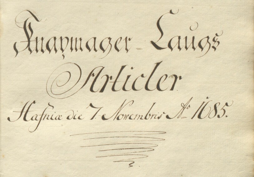 Første side av Christian Vs forordning datert 7. november 1685 fra ubb-ms-167-69-a