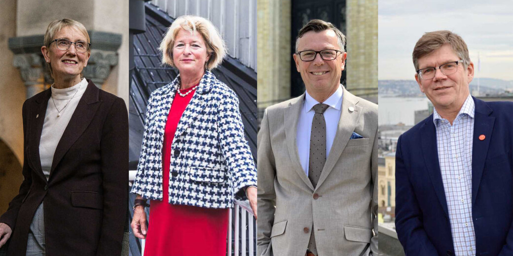 Om vi skal utvikle et godt forskningssystem, er vi avhengige av at universitetenes planlagte forskningssatsinger og Forskningsrådets planer og investeringer trekker i samme retning, skriver rektorene Anne Borg (fra venstre), Anne Husebekk, Dag Rune Olsen og Svein Stølen i dette innlegget. Om vi skal utvikle et godt forskningssystem, er vi avhengige av at universitetenes planlagte forskningssatsinger og Forskningsrådets planer og investeringer trekker i samme retning, skriver rektorene Anne Borg (fra venstre), Anne Husebekk, Dag Rune Olsen og Svein Stølen i dette innlegget.