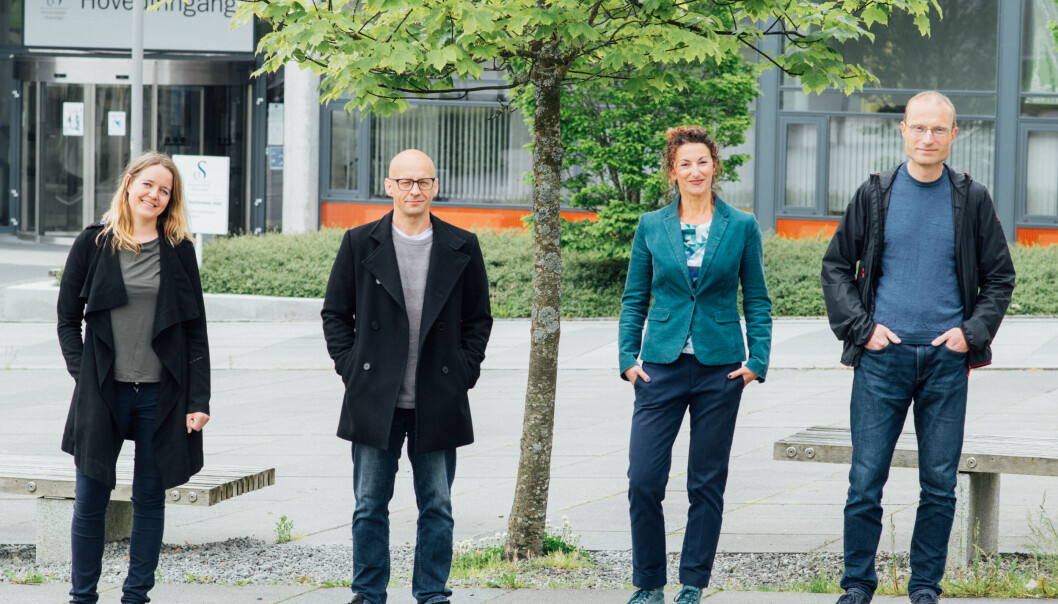 Førsteamanuensis Kristin Hjorthaug Urstad (f.v.), professor Benn Folkvord, førsteamanuensis Milica Savic og professor Jan Terje Kvaløy er de første meritterte underviserne ved Universitetet i Stavanger. Førsteamanuensis Kristin Hjorthaug Urstad (f.v.), professor Benn Folkvord, førsteamanuensis Milica Savic og professor Jan Terje Kvaløy er de første meritterte underviserne ved Universitetet i Stavanger.