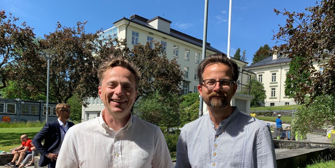 Klimaforskerne Erik Kolstad og Øyvind Paasche i forskningsinstituttet Norce kan smile etter at prosjektet deres Climate Futures ble tildelt en SFI fra Norges Forskningsråd . Klimaforskerne Erik Kolstad og Øyvind Paasche i forskningsinstituttet Norce kan smile etter at prosjektet deres Climate Futures ble tildelt en SFI fra Norges Forskningsråd .
