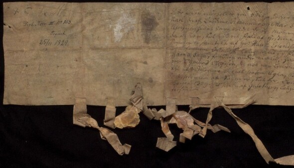 Dette er et diplom fra 25. nov. 1329 Dette er et diplom fra 25. nov. 1329