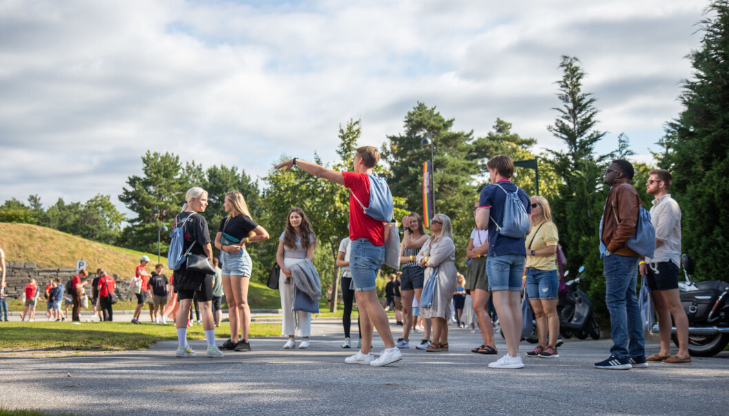 — Vi som undervisere kan gjøre mye, men det er i møtene mellom nye og erfarne studenter at den beste læringen skjer, skriver innleggsforfatterne om erfaringene med læringsmetodene ved Universitetet i Agder.. — Vi som undervisere kan gjøre mye, men det er i møtene mellom nye og erfarne studenter at den beste læringen skjer, skriver innleggsforfatterne om erfaringene med læringsmetodene ved Universitetet i Agder..