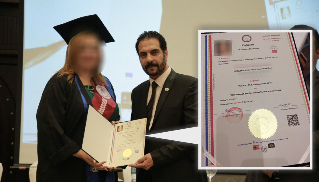 A woman receives a diploma from Tarek Ibrahim's Bay Ridge University last year. A woman receives a diploma from Tarek Ibrahim's Bay Ridge University last year.