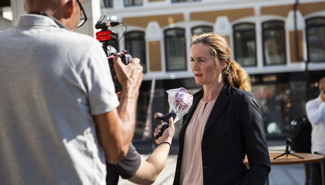 Politiadvokat Line Nyvoll Nygaard i PST møtte mediene etter fengslingsmøtet 17.august. Politiadvokat Line Nyvoll Nygaard i PST møtte mediene etter fengslingsmøtet 17.august.