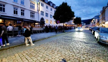 Slik så det ut utenfor Fotballpuben i Bergen sentrum tidligere i sommer. Slik så det ut utenfor Fotballpuben i Bergen sentrum tidligere i sommer.