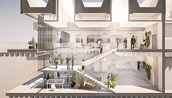 Fra innsiden av studiebygget. Fra innsiden av studiebygget.