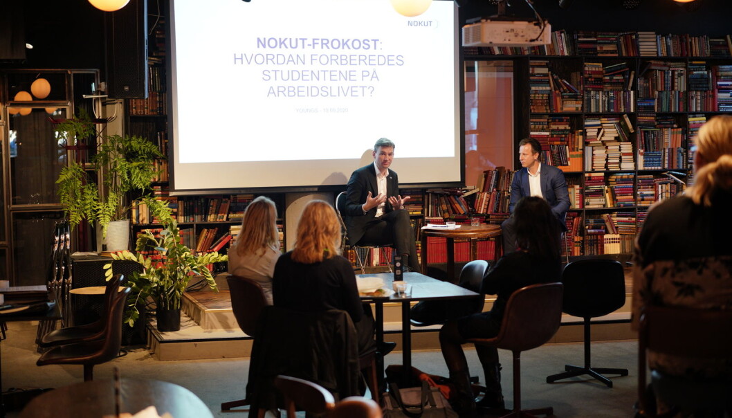 Nokut diskuterer arbeidslivsrelevans. Forsknings- og høyrere utdanningsminister, Henrik Asheim, deltar. Nokut diskuterer arbeidslivsrelevans. Forsknings- og høyrere utdanningsminister, Henrik Asheim, deltar.