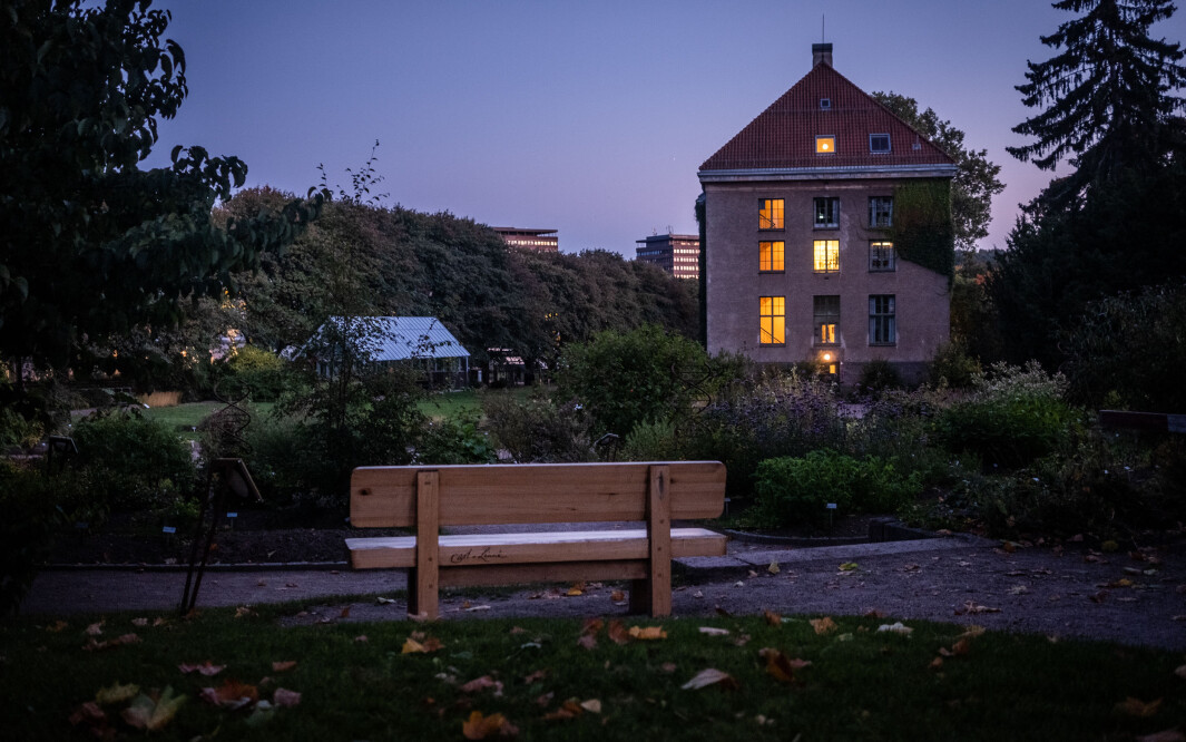 Carl Von Linné-benken står i Botanisk hage i Oslo, til ære for den moderne systematikkens far — og den moderne rasismens far, ifølge SV-politiker. Carl Von Linné-benken står i Botanisk hage i Oslo, til ære for den moderne systematikkens far — og den moderne rasismens far, ifølge SV-politiker.