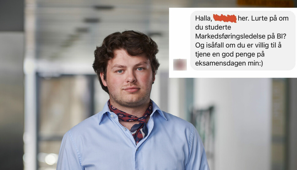 Velferds- og likestillingsansvarlig i Norsk studentorganisasjon, Jonas Økland, fikk mandag en litt spesiell forespørsel.