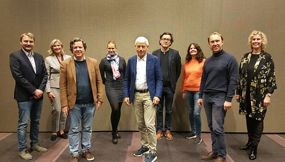 USN-styret ved f.v. Kim Hellevammen (student), Tine Rørvik (ekstern), Øyvind R.B. Reier (ansatt), Solfrid Bratland-Sanda (ansatt), Tore Isaksen (styreleder), Mattias Øhra (ansatt), Mona Sæbø (ansatt), Lars Frers (ansatt) og Kristin Saga (ekstern). Mogens Rysholt Poulsen (Danmark) og Kamilla Mathea Mogstad (student) var ikke tilstede.