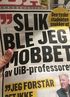 Bergensavisens forside 15.august i år. Bergensavisens forside 15.august i år.
