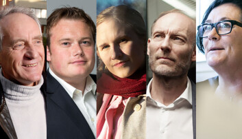 Her er juryen i Årets navn i akademia: f.v. Rune Slagstad, Jonas Stein, Minda Holm, Knut Olav Åmås og Tove Lie. Her er juryen i Årets navn i akademia: f.v. Rune Slagstad, Jonas Stein, Minda Holm, Knut Olav Åmås og Tove Lie.