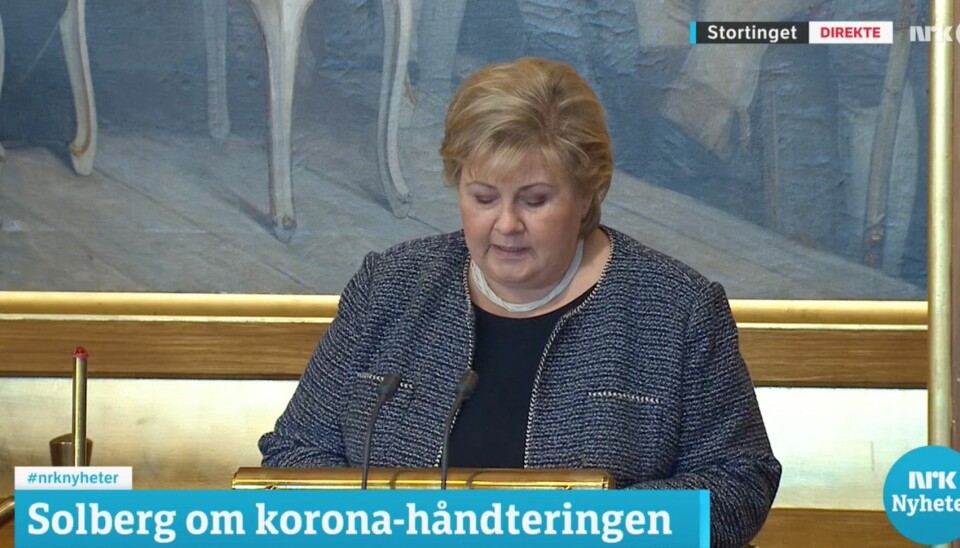 Erna Solberg om den nye situasjonen.