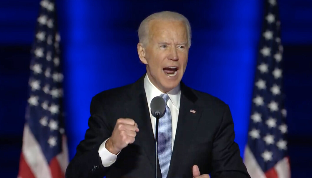 Påtroppende president i USA, Joe Biden, viser respekt for kunnskapen forskning leder til, mener rektor Dag Rune Olsen.. Påtroppende president i USA, Joe Biden, viser respekt for kunnskapen forskning leder til, mener rektor Dag Rune Olsen..