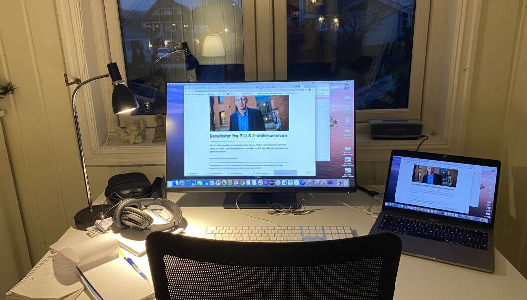 Flertallet av OsloMet-ansatte ønsker å ha hjemmekontor deler av uken også i en normalsituasjon, viser Puls-undersøkelsen fra november. Flertallet av OsloMet-ansatte ønsker å ha hjemmekontor deler av uken også i en normalsituasjon, viser Puls-undersøkelsen fra november.