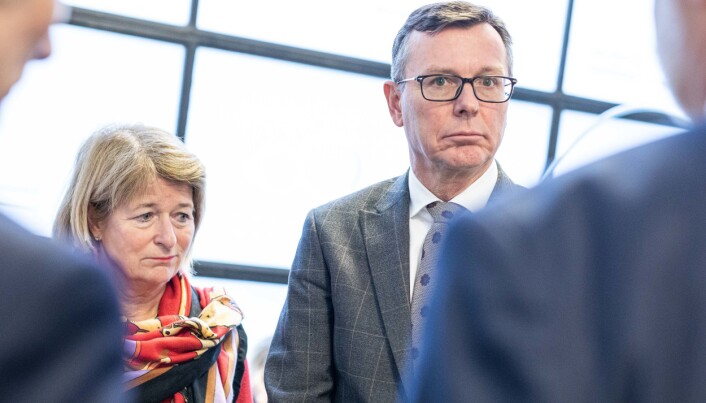 Avtoppende UiT-rektor Anne Husebekk og påtroppende UiT-rektor Dag Rune Olsen - her på kontaktkonferanse i januar 2020. Avtoppende UiT-rektor Anne Husebekk og påtroppende UiT-rektor Dag Rune Olsen - her på kontaktkonferanse i januar 2020.