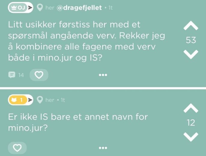 Skjermdump fra Jodel. Skjermdump fra Jodel.