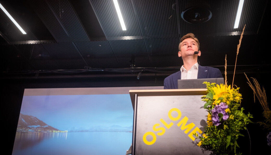 Henrik Asheim (H) presenterer Høyres partiprogram 2020. Ett av punktene i programmet omhandler opptakskrav til lærerutdanningene. Henrik Asheim (H) presenterer Høyres partiprogram 2020. Ett av punktene i programmet omhandler opptakskrav til lærerutdanningene.