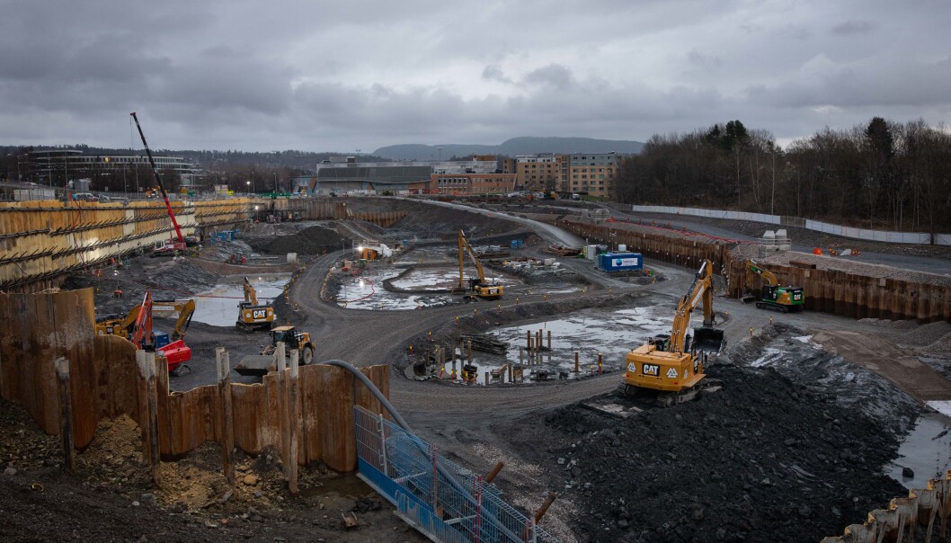Det nye livsvitenskapsbygget blir et kjempebygg. Dette bildet er fra tampen av 2020, men det har nå vært lite aktivitet i noen måneder. Det nye livsvitenskapsbygget blir et kjempebygg. Dette bildet er fra tampen av 2020, men det har nå vært lite aktivitet i noen måneder.