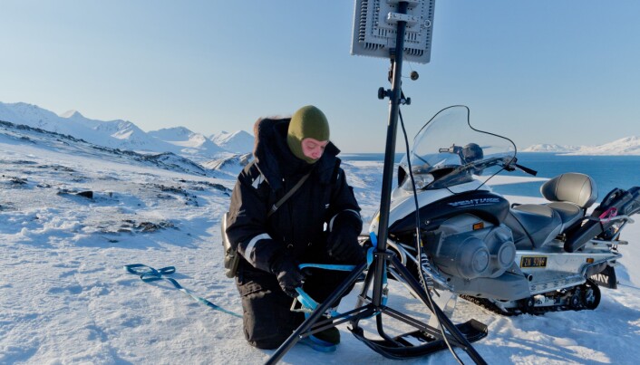 Operativ leder for droner i Norce, Nils Håheim Saers på jobb. Operativ leder for droner i Norce, Nils Håheim Saers på jobb.
