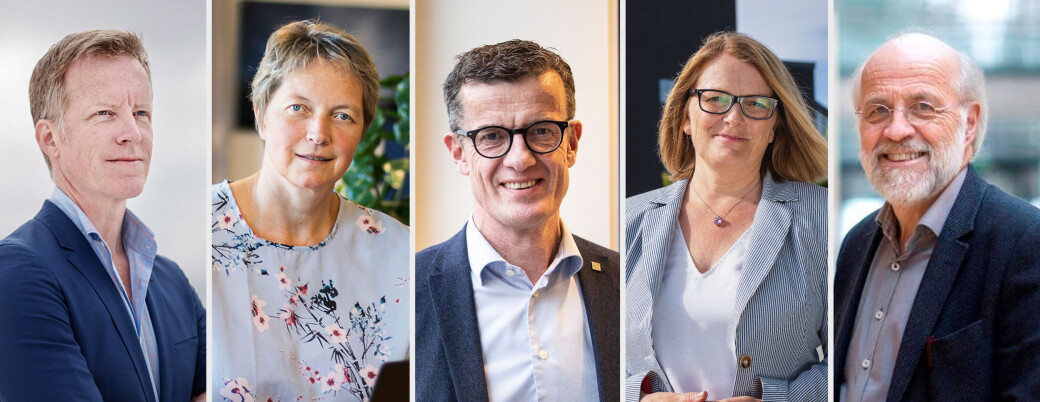 Rektorene i «nye U5» f.v. Curt Rice (OsloMet), Hanne Solheim Hansen (Nord universitet), Klaus Mohn (Universitetet i Stavanger), Sunniva Whittaker (Universitetet i Agder) og Petter Aasen (Universitetet i Sørøst-Norge. Rektorene i «nye U5» f.v. Curt Rice (OsloMet), Hanne Solheim Hansen (Nord universitet), Klaus Mohn (Universitetet i Stavanger), Sunniva Whittaker (Universitetet i Agder) og Petter Aasen (Universitetet i Sørøst-Norge.