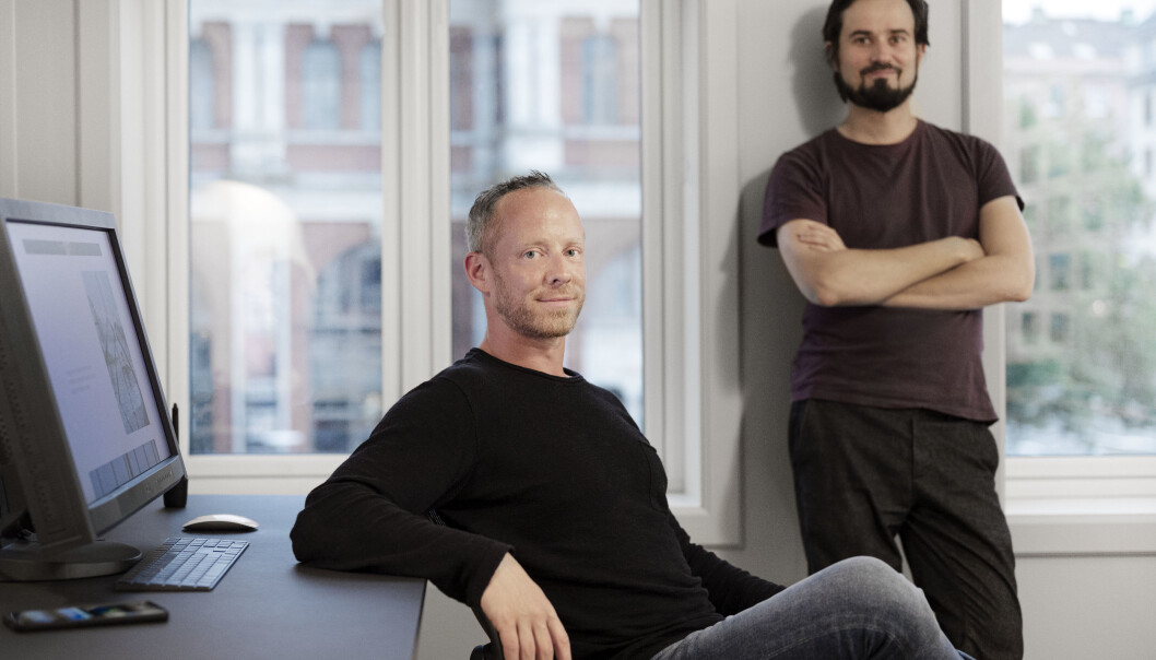 — Vi håper å senke terskelen for sosial kontakt, sier Jesper Algaard, daglig leder og gründer av selskapet Friendr AS (t.v.). Her sammen med medgründer og UX-lead, Jonas Boström (t.h.). — Vi håper å senke terskelen for sosial kontakt, sier Jesper Algaard, daglig leder og gründer av selskapet Friendr AS (t.v.). Her sammen med medgründer og UX-lead, Jonas Boström (t.h.).