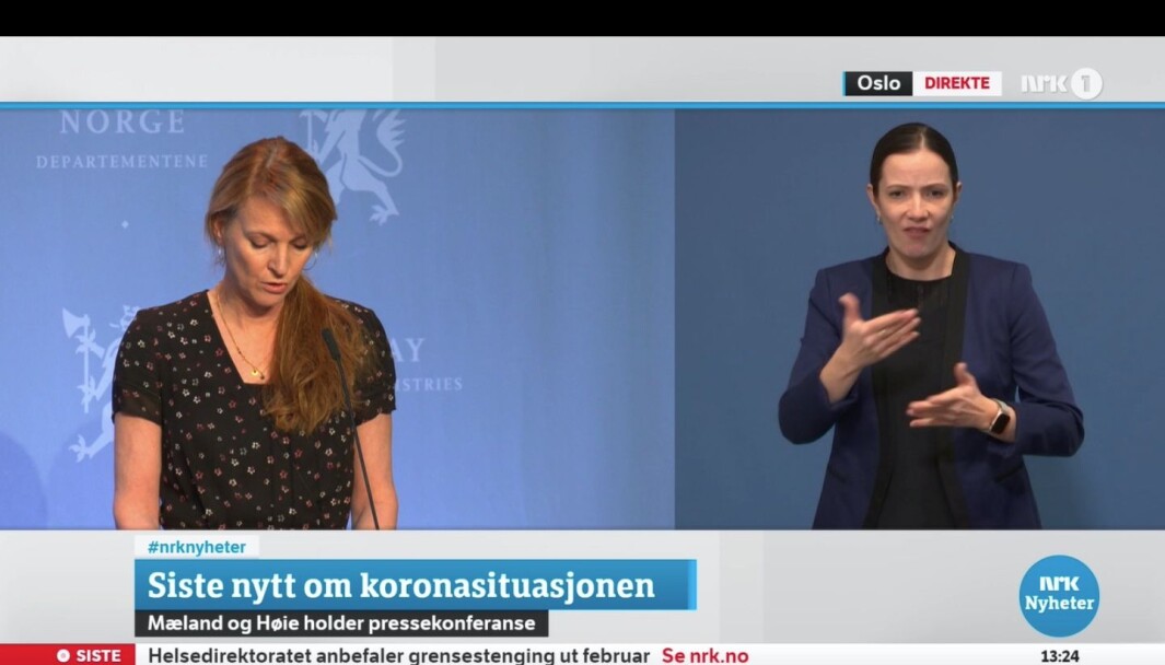 På onsdagens pressekonferanse sa FHIs Line Wold at hun er bekymret for konsekvensene av de strenge tiltakene på barn og unge. På onsdagens pressekonferanse sa FHIs Line Wold at hun er bekymret for konsekvensene av de strenge tiltakene på barn og unge.