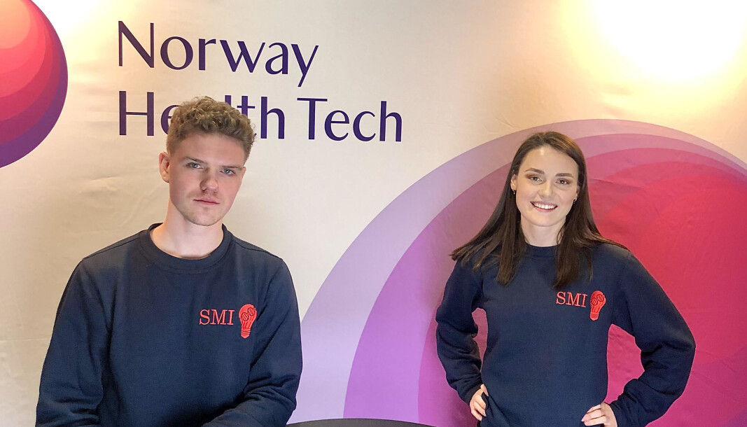 Grunnleggeren av Studentforeningen for medisinsk innovasjon, Mathias Kaurstad Morthen og dagens leder av foreningen, Kaisa Filtvedt. Grunnleggeren av Studentforeningen for medisinsk innovasjon, Mathias Kaurstad Morthen og dagens leder av foreningen, Kaisa Filtvedt.