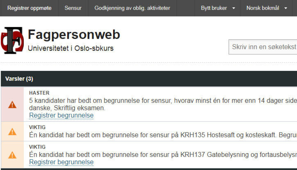 Eksempel på kurs i begrunnelse for sensur fra Universitetet i Oslo. Eksempel på kurs i begrunnelse for sensur fra Universitetet i Oslo.