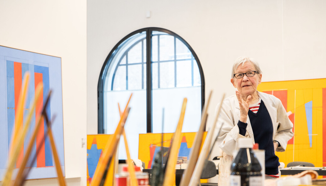 Irma Salo Jæger i sitt atelier i Oslo. Irma Salo Jæger i sitt atelier i Oslo.