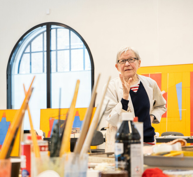 Irma Salo Jæger i sitt atelier i Oslo.
