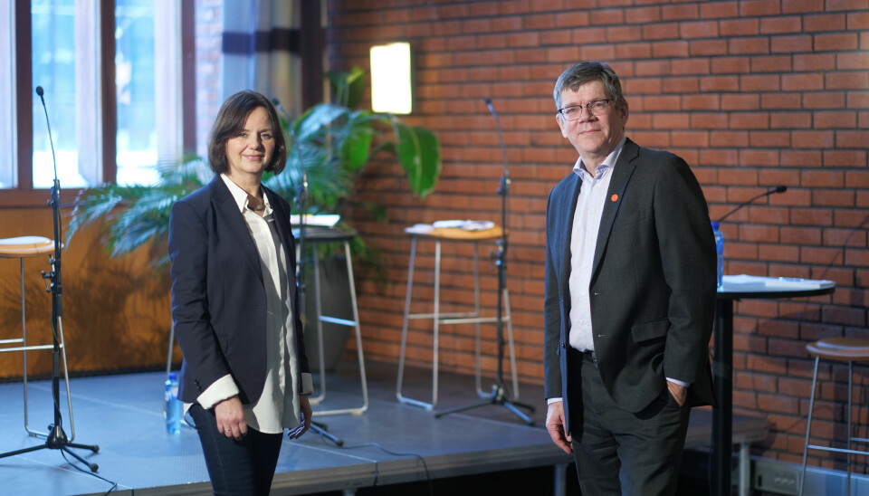 Rektor Svein Stølen og prorektor Åse Gornitzka fikk denne uka vite at Universitetet i Oslo har fått tildelt fem Senter for fremragende forskning.
