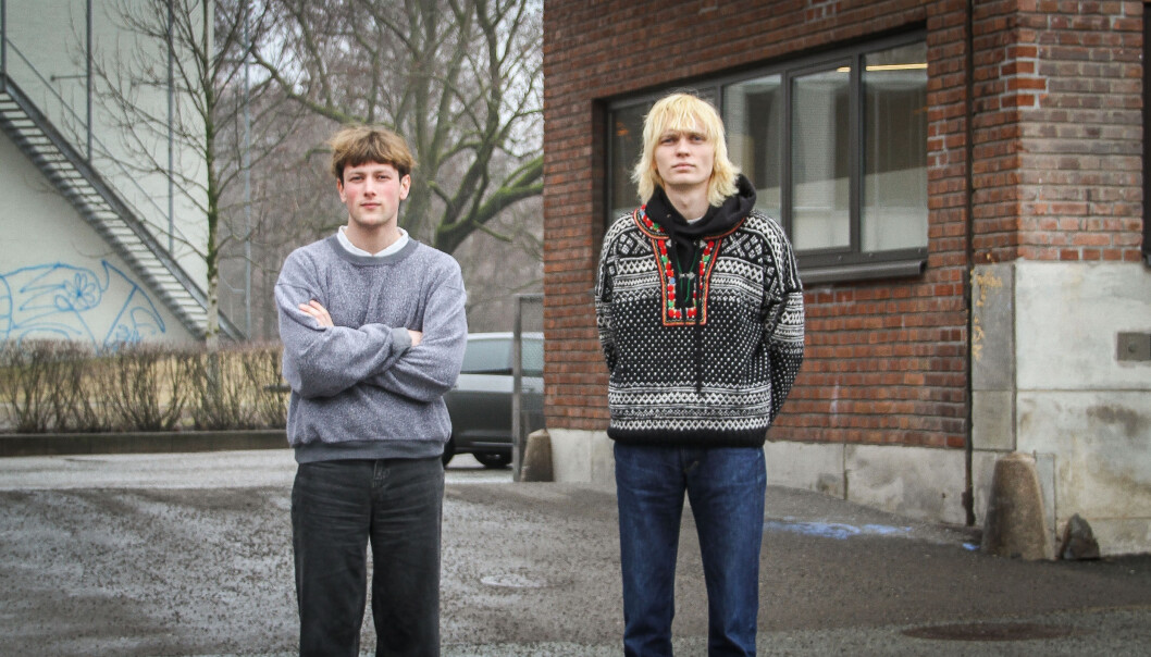 Nestleder Herman Freng Billett (t.v.) og leder Mats Georg Søfting i Studentutvalget ved Arkitekt- og designhøgskolen (SAHO) sier de ønsker seg en utredning og en handlingsplan for hva som bør gjøres med studiemiljøet. Nestleder Herman Freng Billett (t.v.) og leder Mats Georg Søfting i Studentutvalget ved Arkitekt- og designhøgskolen (SAHO) sier de ønsker seg en utredning og en handlingsplan for hva som bør gjøres med studiemiljøet.