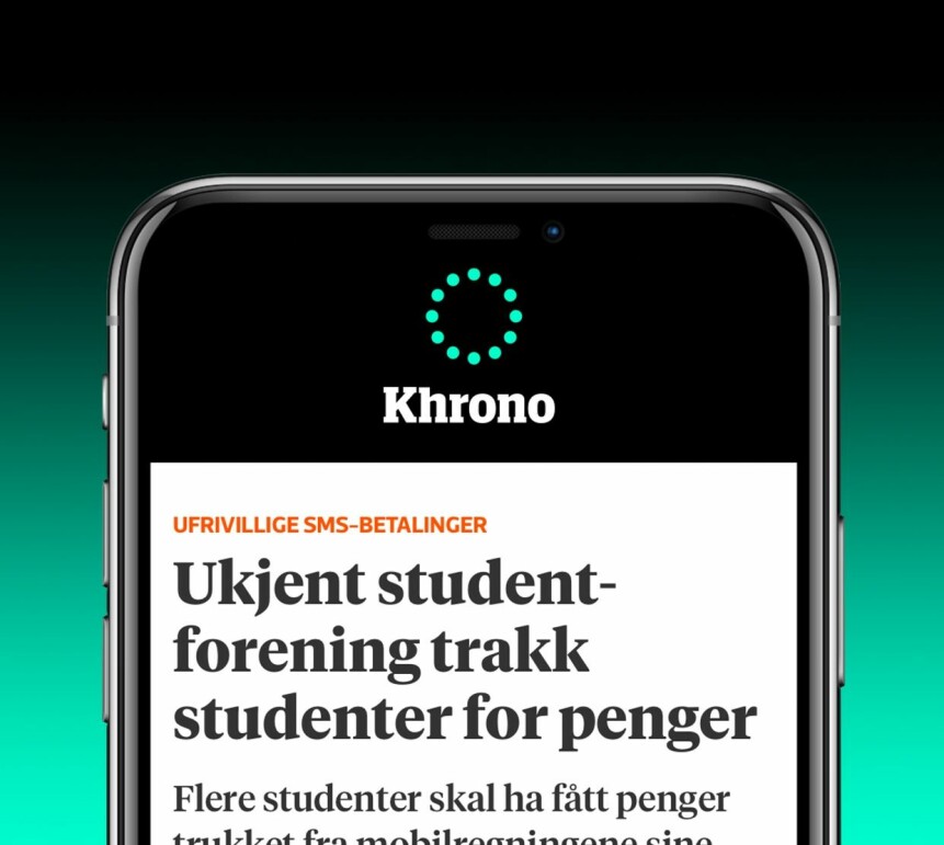 BLI VARSLETOM SISTE NYTTLast ned Khrono-appen og få varsel om de viktigste nyhetene - både nasjonalt og nær degLast ned til iPhone - Last ned til Android-