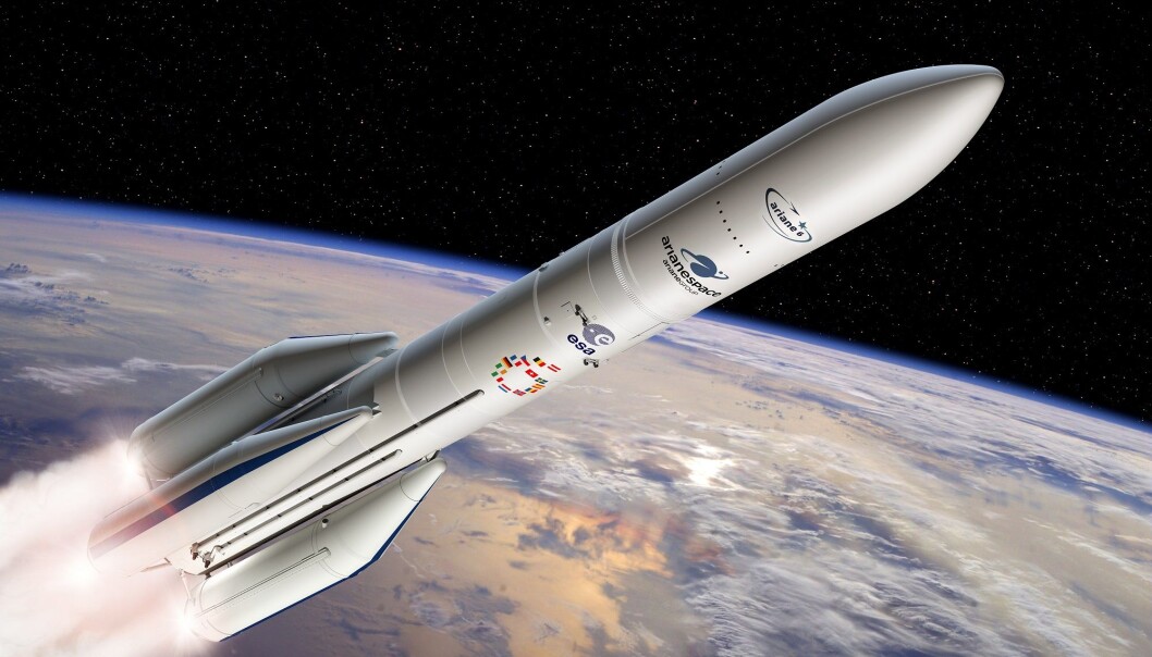 Norge deltar i både European Space Agency, Galileo og Copernicus. Bildet er av den europeiske bæreraketten Ariane 6. Norge deltar i både European Space Agency, Galileo og Copernicus. Bildet er av den europeiske bæreraketten Ariane 6.